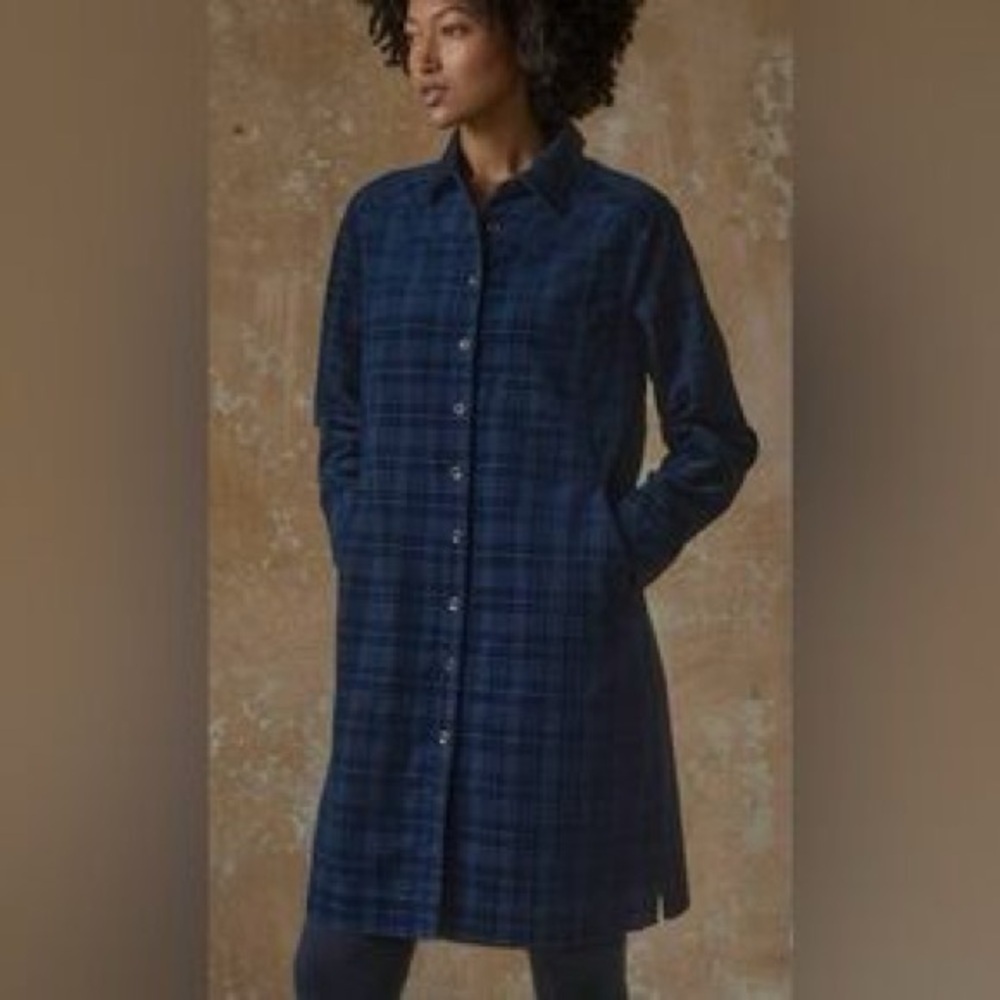 Poetry NWT Blue Cotton Cord Shirt Dress